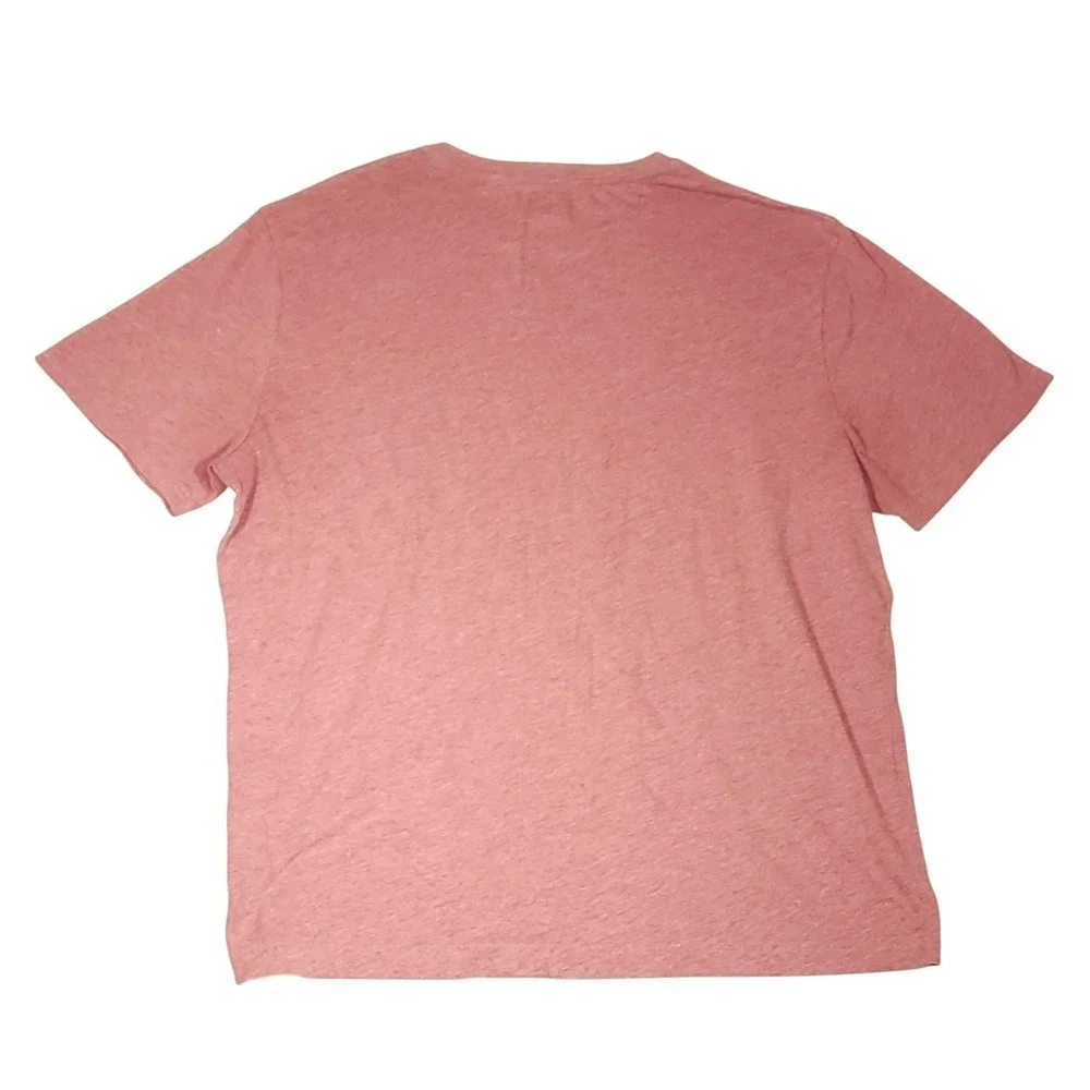 Banana Republic Shirt Mens XL Pink Premium‎ Wash Tee Tagless Crewneck Solid Soft